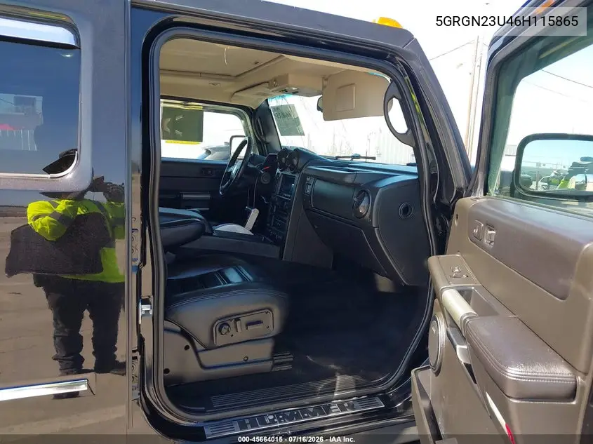 2006 Hummer H2 Suv VIN: 5GRGN23U46H115865 Lot: 45664015