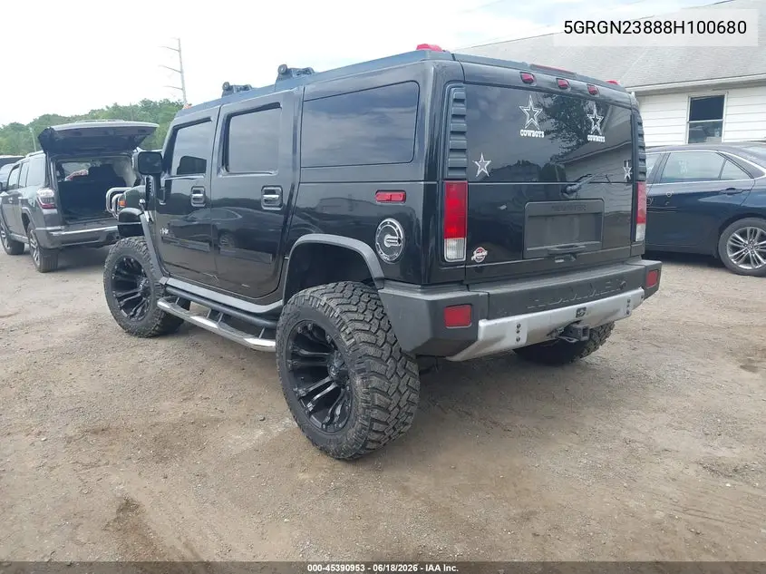 2008 Hummer H2 Suv VIN: 5GRGN23888H100680 Lot: 45390953