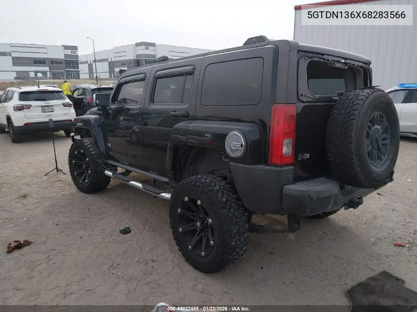 2006 Hummer H3 Suv VIN: 5GTDN136X68283566 Lot: 44222455