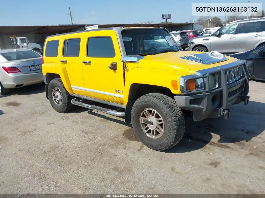 2006 Hummer H3 Suv VIN: 5GTDN136268163132 Lot: 44374452