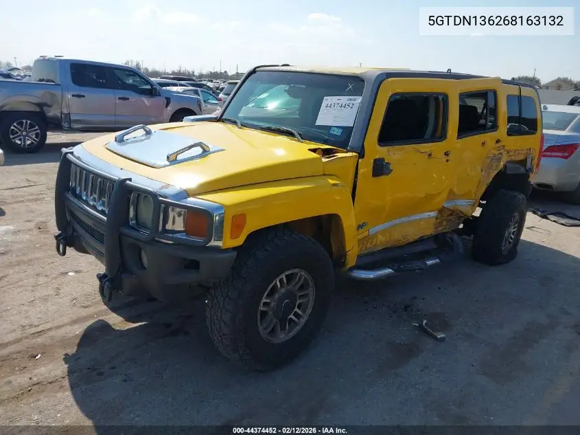 2006 Hummer H3 Suv VIN: 5GTDN136268163132 Lot: 44374452