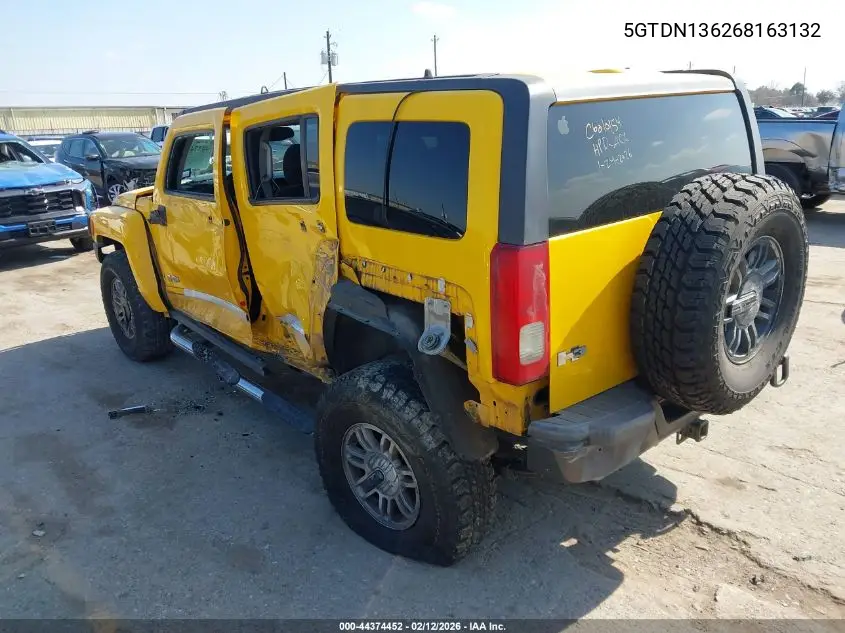 2006 Hummer H3 Suv VIN: 5GTDN136268163132 Lot: 44374452