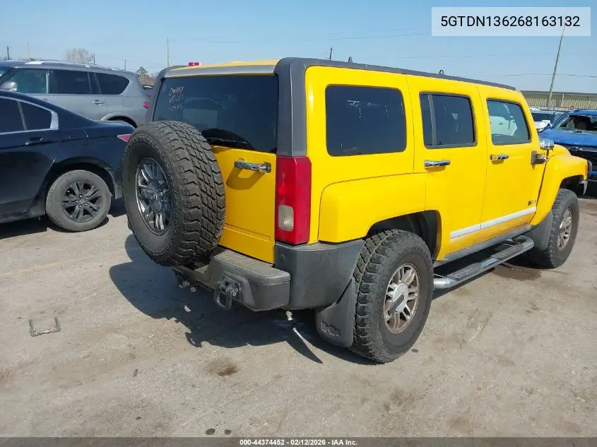 2006 Hummer H3 Suv VIN: 5GTDN136268163132 Lot: 44374452