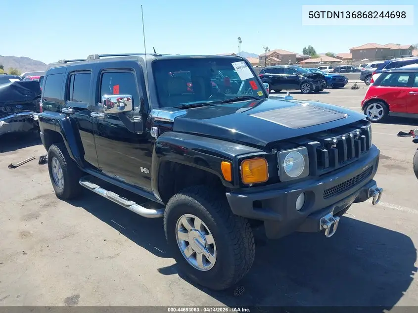 2006 Hummer H3 Suv VIN: 5GTDN136868244698 Lot: 44693063