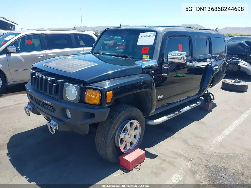 2006 Hummer H3 Suv VIN: 5GTDN136868244698 Lot: 44693063