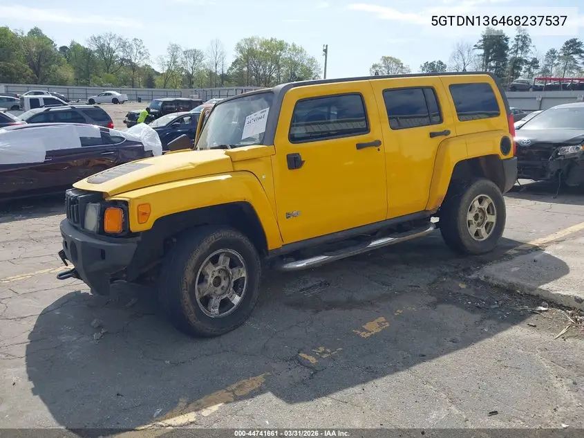 2006 Hummer H3 Suv VIN: 5GTDN136468237537 Lot: 44741661