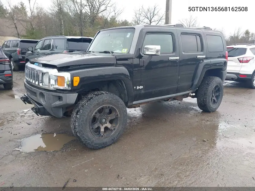 2006 Hummer H3 Suv VIN: 5GTDN136568162508 Lot: 44782716