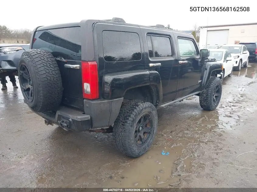2006 Hummer H3 Suv VIN: 5GTDN136568162508 Lot: 44782716