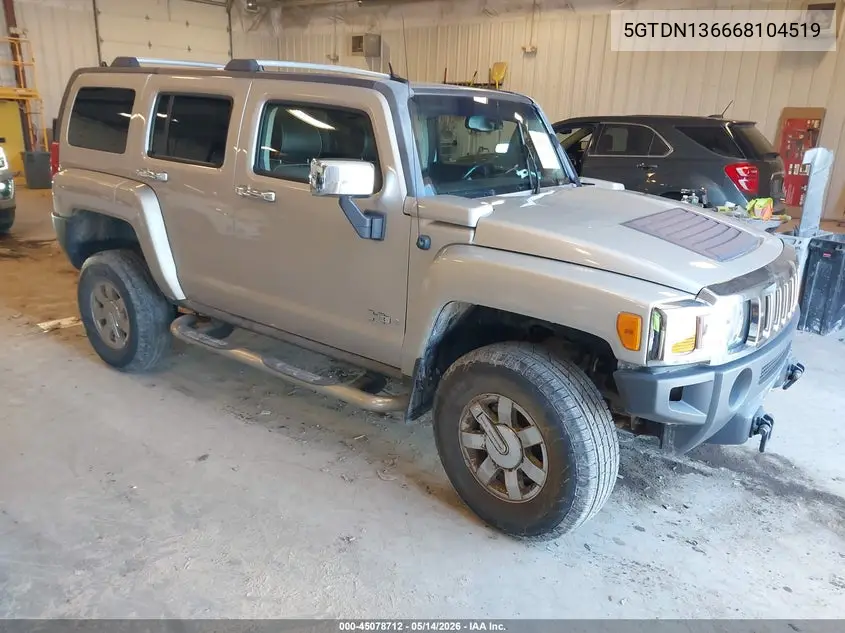 2006 Hummer H3 Suv VIN: 5GTDN136668104519 Lot: 45078712
