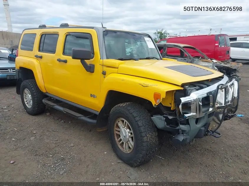 2006 Hummer H3 Suv VIN: 5GTDN136X68276598 Lot: 45083281