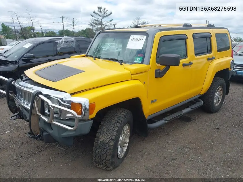2006 Hummer H3 Suv VIN: 5GTDN136X68276598 Lot: 45083281