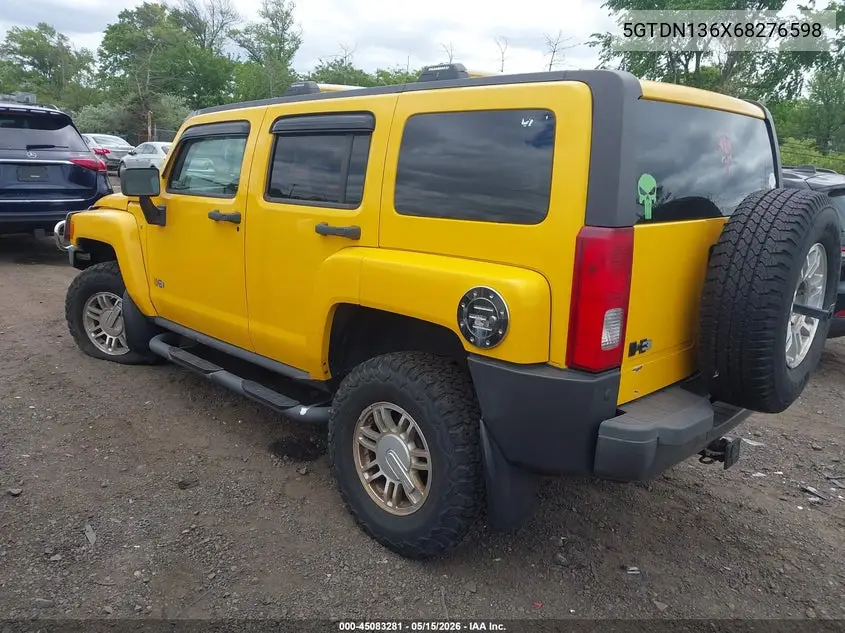 2006 Hummer H3 Suv VIN: 5GTDN136X68276598 Lot: 45083281