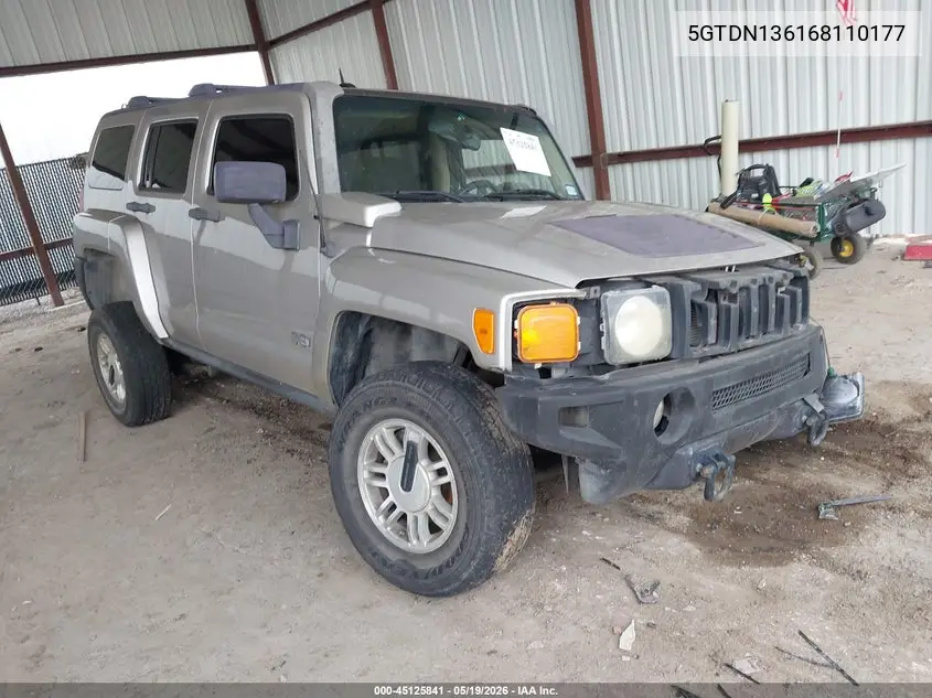 2006 Hummer H3 Suv VIN: 5GTDN136168110177 Lot: 45125841