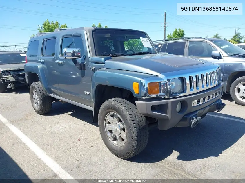 2006 Hummer H3 Suv VIN: 5GTDN136868140874 Lot: 45164461
