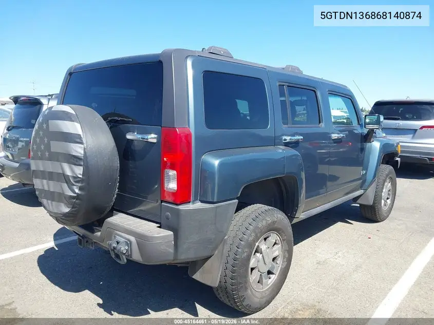 2006 Hummer H3 Suv VIN: 5GTDN136868140874 Lot: 45164461
