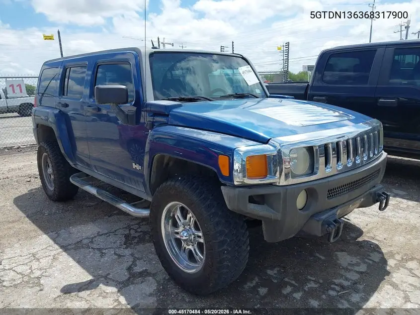 2006 Hummer H3 Suv VIN: 5GTDN136368317900 Lot: 45170484