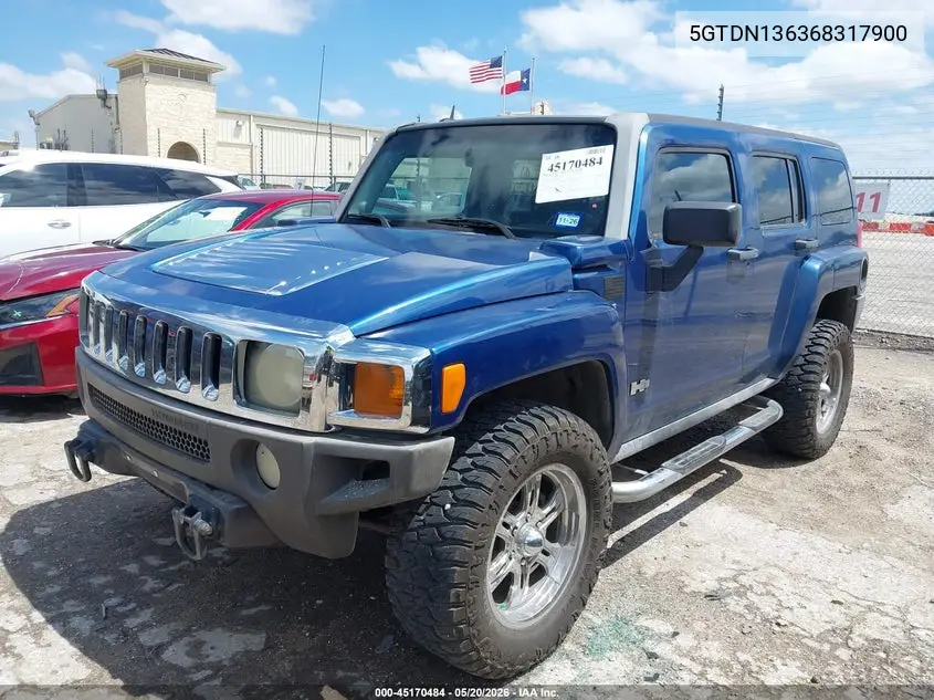 2006 Hummer H3 Suv VIN: 5GTDN136368317900 Lot: 45170484