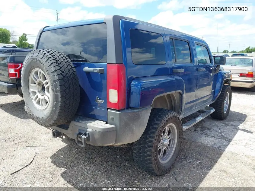 2006 Hummer H3 Suv VIN: 5GTDN136368317900 Lot: 45170484