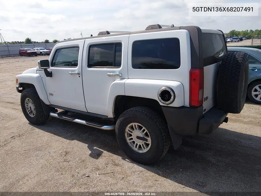 2006 Hummer H3 Suv VIN: 5GTDN136X68207491 Lot: 45267889