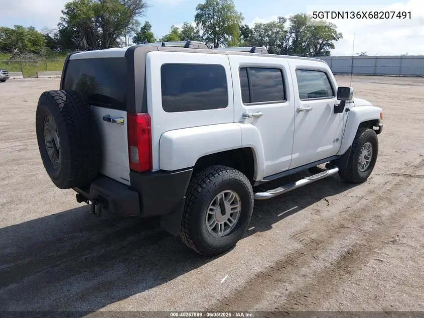 2006 Hummer H3 Suv VIN: 5GTDN136X68207491 Lot: 45267889