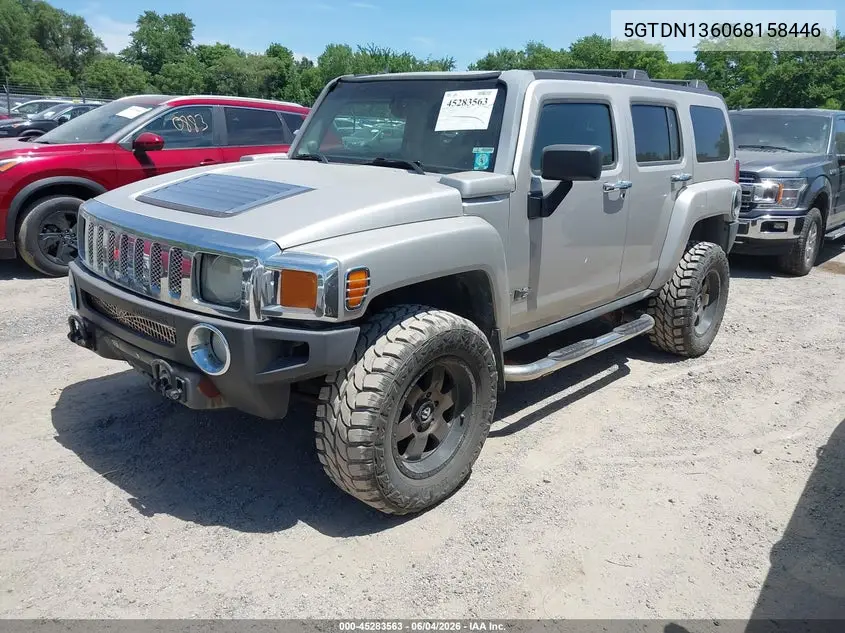 2006 Hummer H3 Suv VIN: 5GTDN136068158446 Lot: 45283563