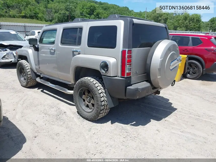 2006 Hummer H3 Suv VIN: 5GTDN136068158446 Lot: 45283563