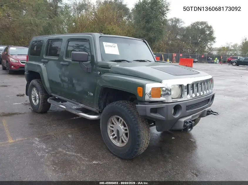 2006 Hummer H3 Suv VIN: 5GTDN136068173092 Lot: 45300413