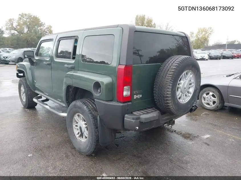 2006 Hummer H3 Suv VIN: 5GTDN136068173092 Lot: 45300413