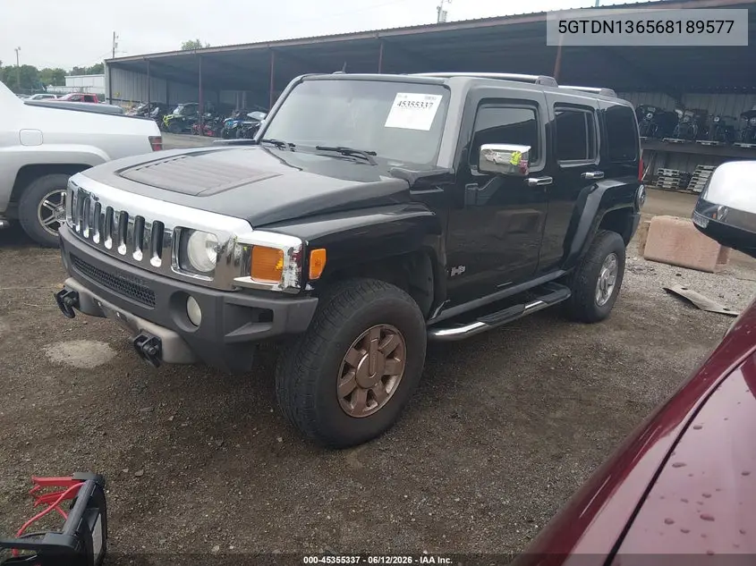 2006 Hummer H3 Suv VIN: 5GTDN136568189577 Lot: 45355337