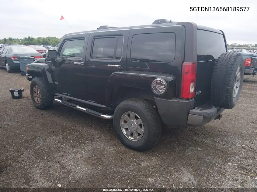 2006 Hummer H3 Suv VIN: 5GTDN136568189577 Lot: 45355337