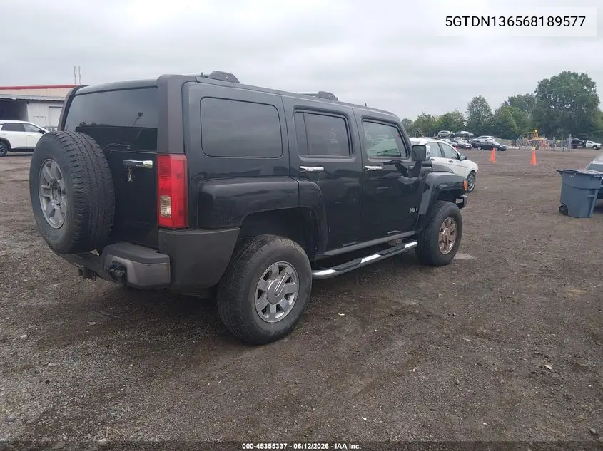 2006 Hummer H3 Suv VIN: 5GTDN136568189577 Lot: 45355337