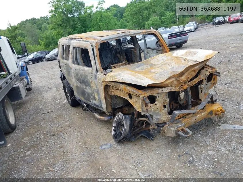 2006 Hummer H3 Suv VIN: 5GTDN136X68310197 Lot: 45373728