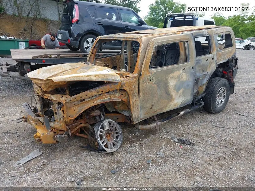 2006 Hummer H3 Suv VIN: 5GTDN136X68310197 Lot: 45373728