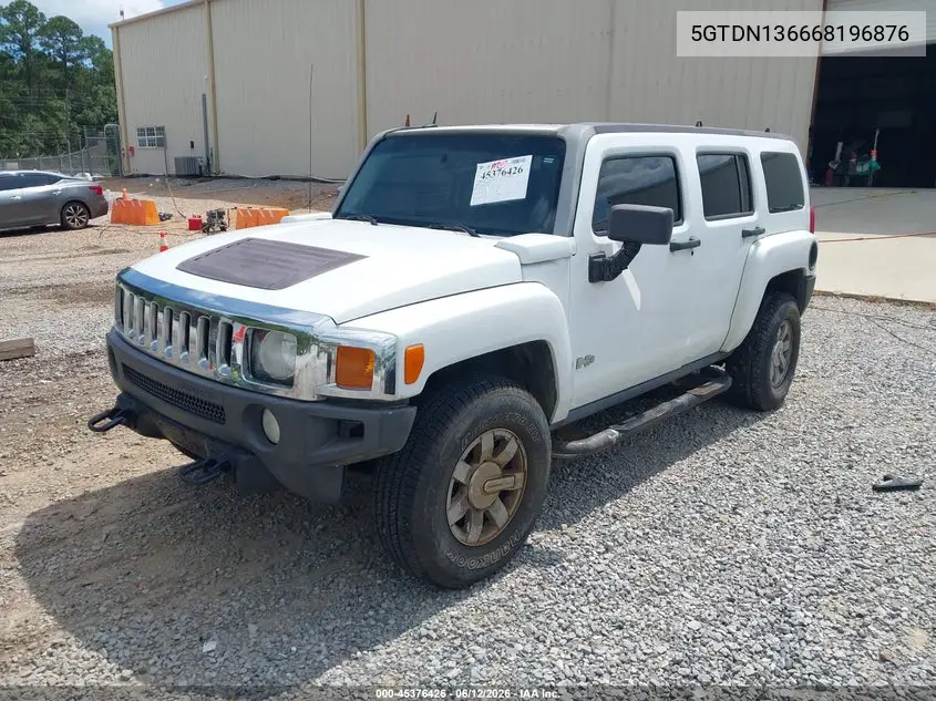 2006 Hummer H3 Suv VIN: 5GTDN136668196876 Lot: 45376426
