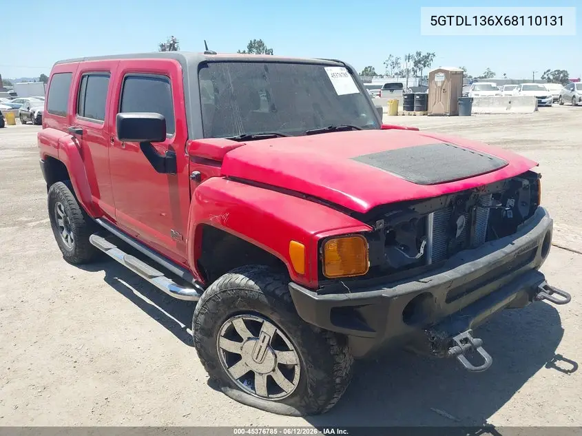2006 Hummer H3 Suv VIN: 5GTDN136X68110131 Lot: 45376785