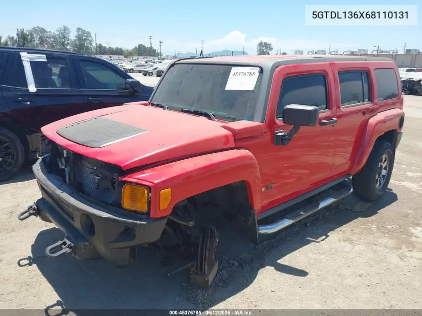 2006 Hummer H3 Suv VIN: 5GTDN136X68110131 Lot: 45376785