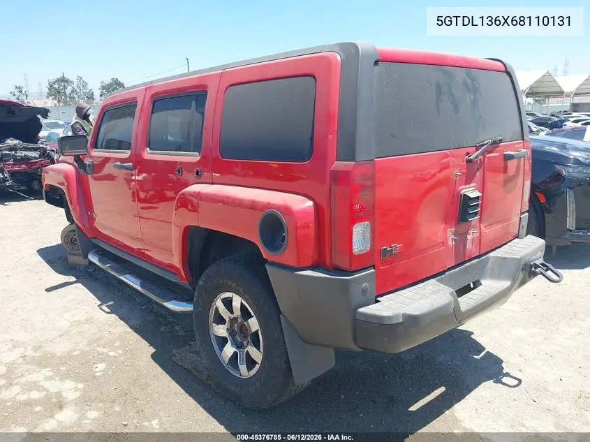 2006 Hummer H3 Suv VIN: 5GTDN136X68110131 Lot: 45376785