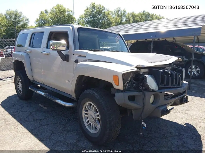 2006 Hummer H3 Suv VIN: 5GTDN136168307043 Lot: 45386394