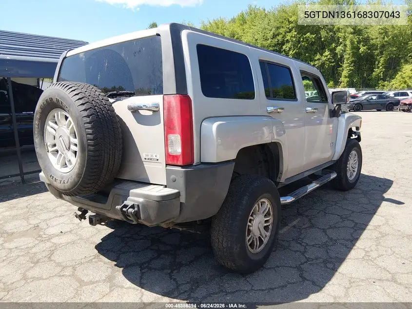 2006 Hummer H3 Suv VIN: 5GTDN136168307043 Lot: 45386394