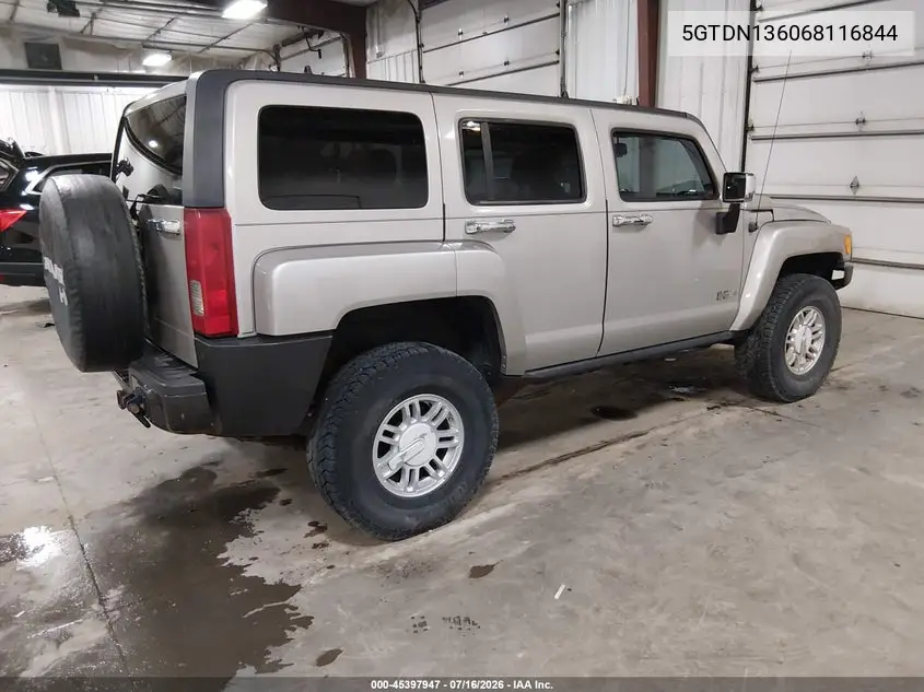 2006 Hummer H3 Suv VIN: 5GTDN136068116844 Lot: 45397947