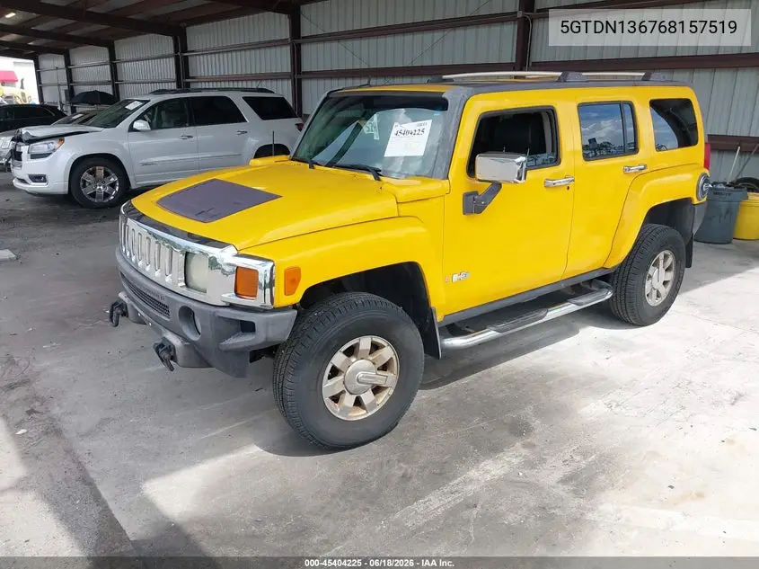 2006 Hummer H3 Suv VIN: 5GTDN136768157519 Lot: 45404225