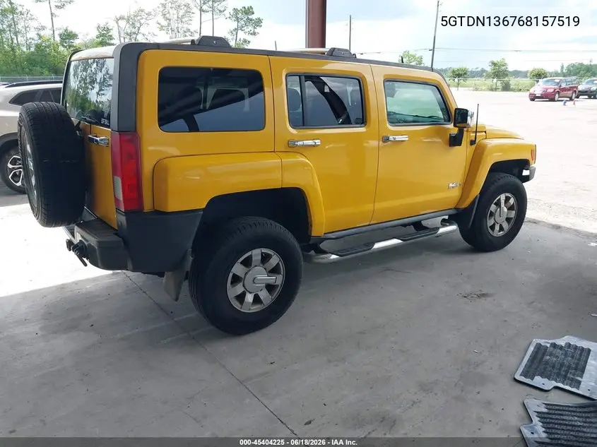 2006 Hummer H3 Suv VIN: 5GTDN136768157519 Lot: 45404225