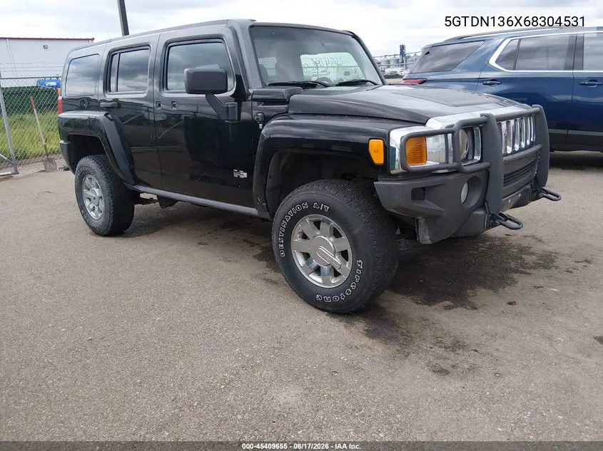 2006 Hummer H3 Suv VIN: 5GTDN136X68304531 Lot: 45409655