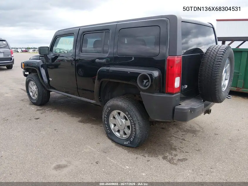 2006 Hummer H3 Suv VIN: 5GTDN136X68304531 Lot: 45409655