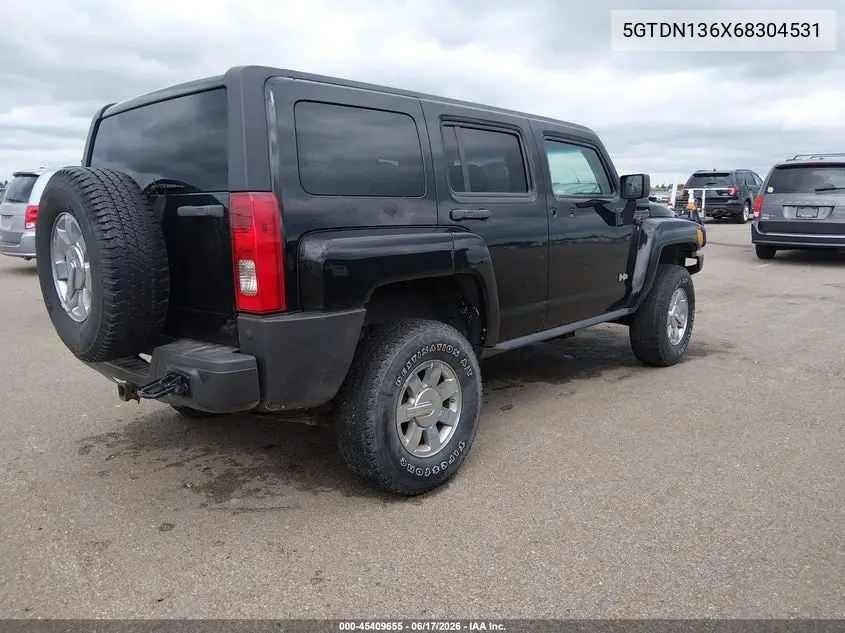 2006 Hummer H3 Suv VIN: 5GTDN136X68304531 Lot: 45409655