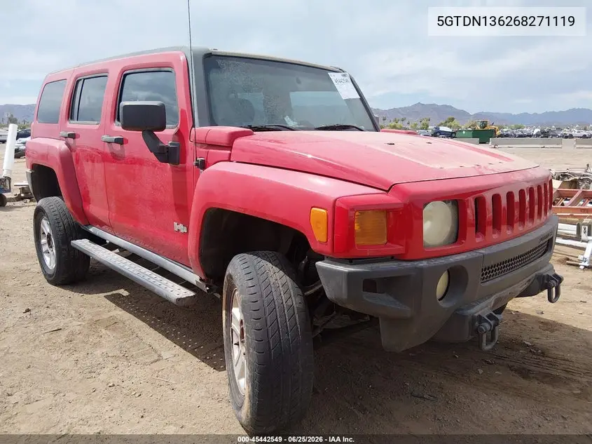 2006 Hummer H3 Suv VIN: 5GTDN136268271119 Lot: 45442549
