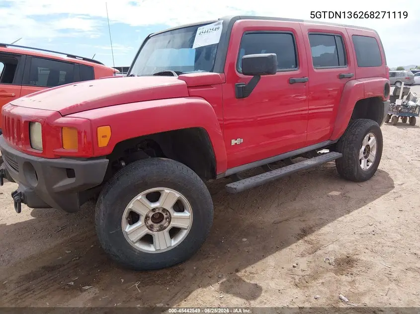 2006 Hummer H3 Suv VIN: 5GTDN136268271119 Lot: 45442549