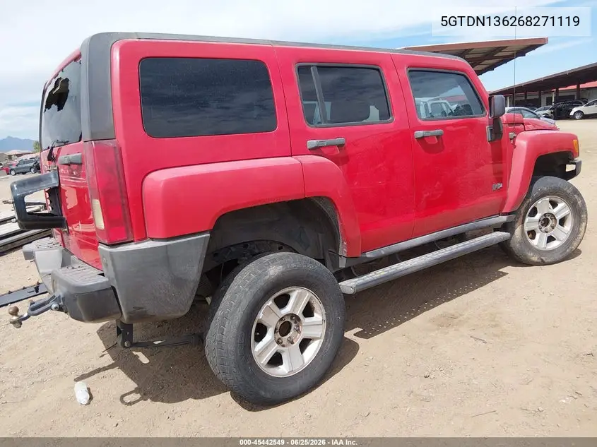 2006 Hummer H3 Suv VIN: 5GTDN136268271119 Lot: 45442549
