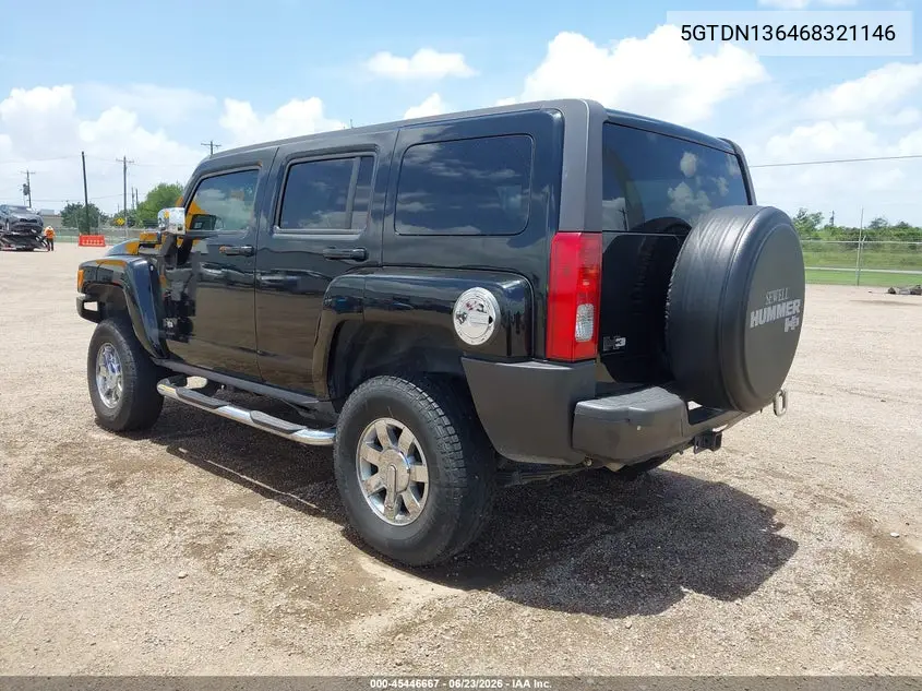 2006 Hummer H3 Suv VIN: 5GTDN136468321146 Lot: 45446667
