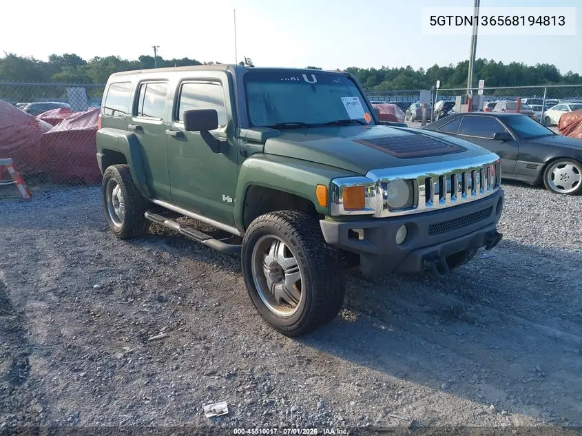 2006 Hummer H3 Suv VIN: 5GTDN136568194813 Lot: 45510017